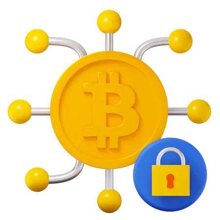 Cifrado de bitcoins  3D Icon