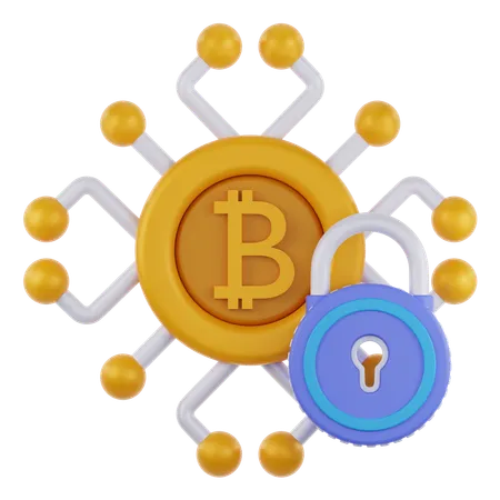 Cifrado de bitcoins  3D Icon