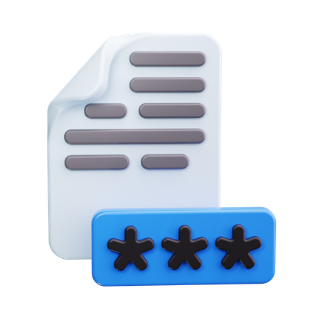 Cifrado de datos  3D Icon
