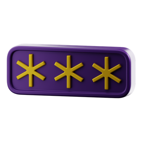 Cifrar contraseña  3D Icon