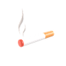 3d burning cigarette logo