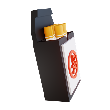 Cigarette Box  3D Illustration