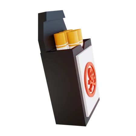 Cigarette Box 3D Illustration