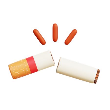 Cigarette cassée  3D Icon