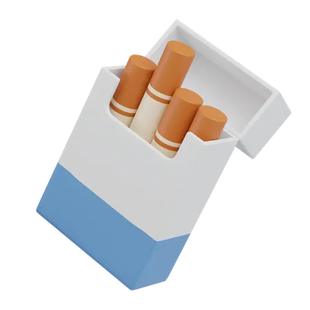 Cigarette Pack Concept Of Tobacco Use 3 D Icon Narcotics Illustration 3D Icon