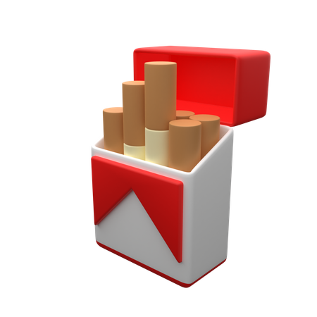Cigarette Pack 3D Icon