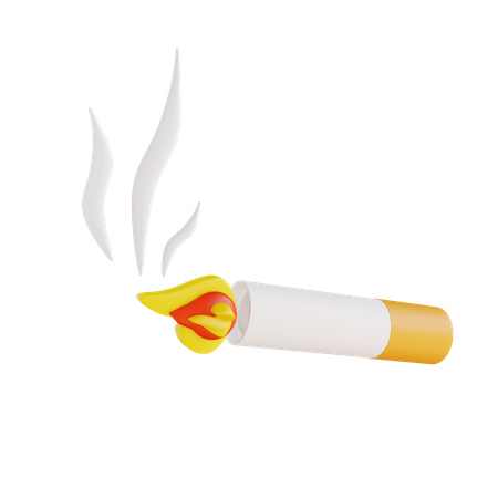 Cigarette Smoke  3D Illustration