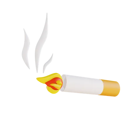 Cigarette Smoke  3D Illustration