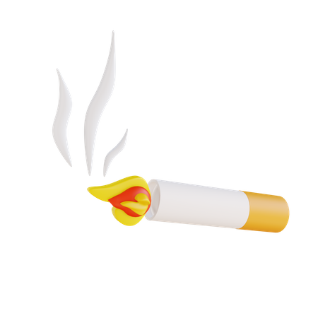 Cigarette Smoke 3D Illustration