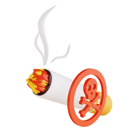 Cigarette Smoking  3D Illustration