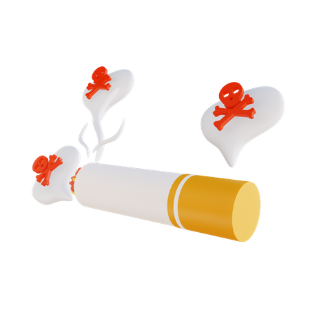 Cigarette Smoking Danger  3D Illustration