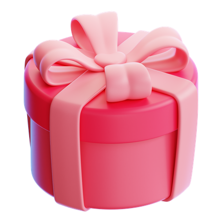 Cilinder Shape Gift  3D Icon