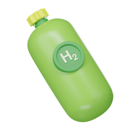 Cilindro de combustible de hidrógeno  3D Icon