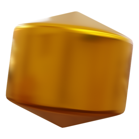 Cilindro de ouro  3D Icon