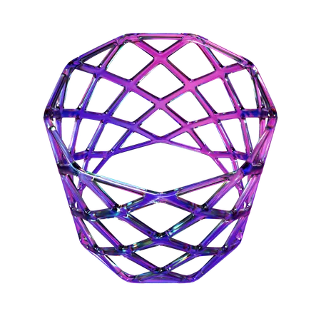 Cilindro de estructura metálica  3D Icon