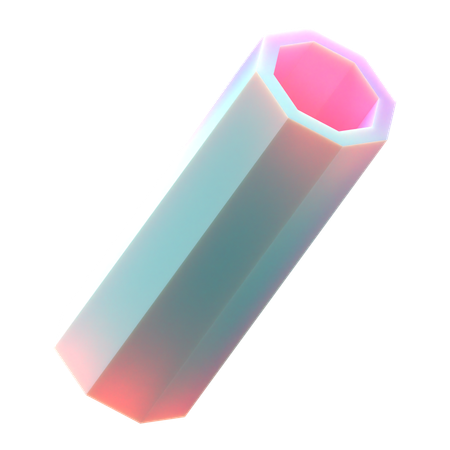 Cilindro hexagonal  3D Icon