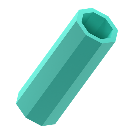 Cilindro hexagonal  3D Icon