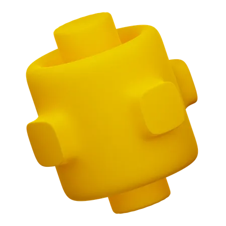 Forma abstracta del cilindro  3D Icon