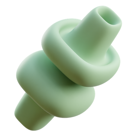 Forma abstrata de cilindro  3D Icon