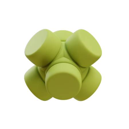 Cilindro de extremidade hexagonal  3D Icon