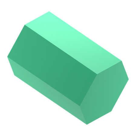 Cilindro hexagonal  3D Icon