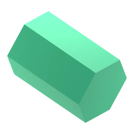 Cilindro hexagonal  3D Icon