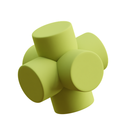 Cilindros hexagonales  3D Icon