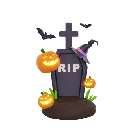 Cimetière cimetière Halloween  3D Icon