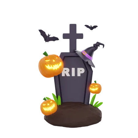 Cimetière cimetière Halloween  3D Icon