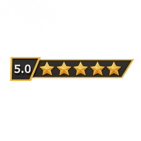 Cinco estrelas  3D Icon