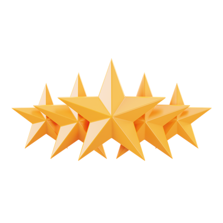 Cinco estrelas  3D Icon