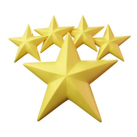 Cinco estrelas  3D Emoji