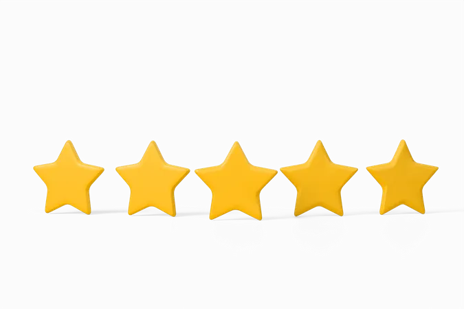 Cinco estrelas  3D Icon