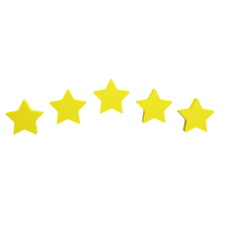 Cinco estrelas  3D Icon