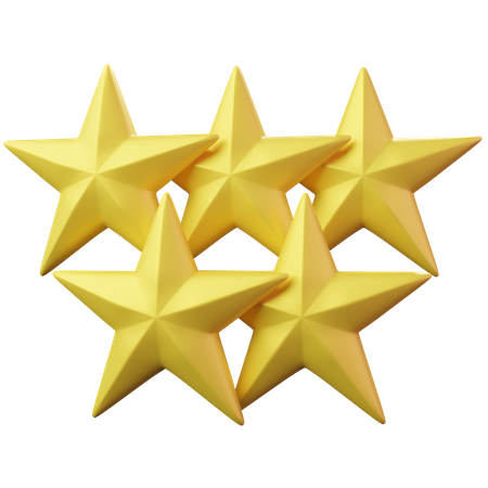 Cinco estrellas  3D Emoji