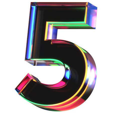 Cinco numero  3D Icon