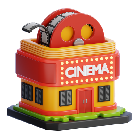 CINEMA BUILDING  3D Icon