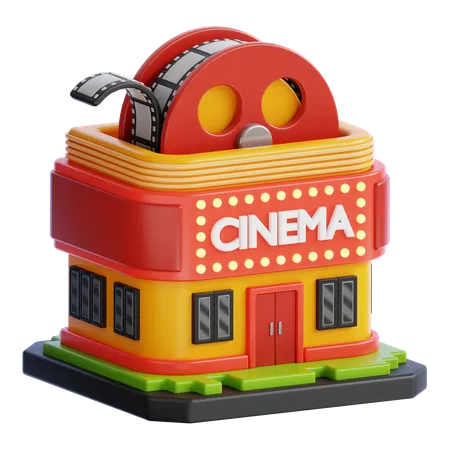 CINEMA BUILDING  3D Icon