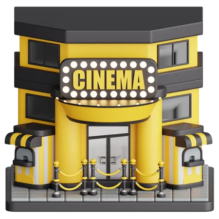 Cinema building  3D Icon