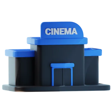 Cinema Building  3D Icon