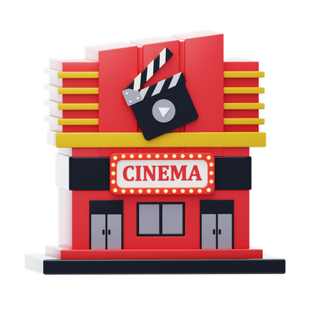 Cinema Building  3D Icon