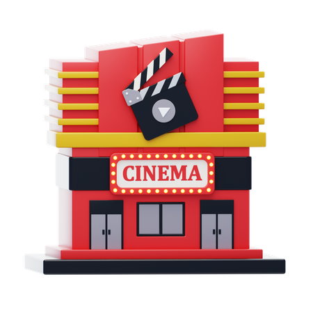 Cinema Building  3D Icon