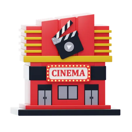 Cinema Building  3D Icon