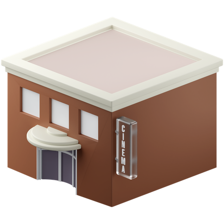 Cinema building  3D Icon