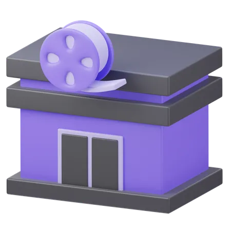 Cinema Building  3D Icon