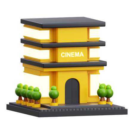 Cinema Building  3D Icon