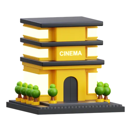 Cinema Building  3D Icon