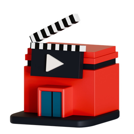 Cinema Building  3D Icon