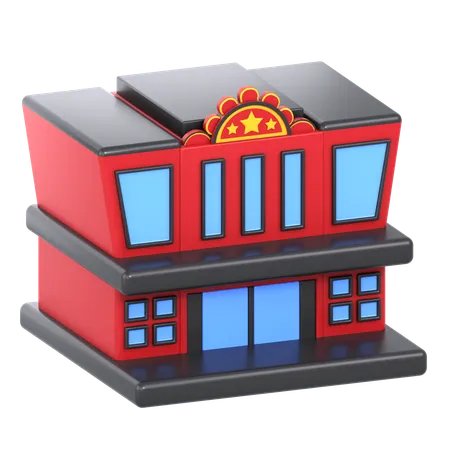 Cinema Building  3D Icon