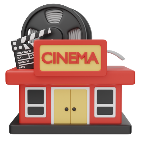 Cinema Building  3D Icon